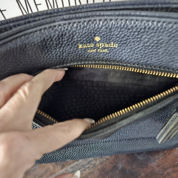 kate spade Black Pebbled Leather Crossbody with Tassel - Picture 2 of 5